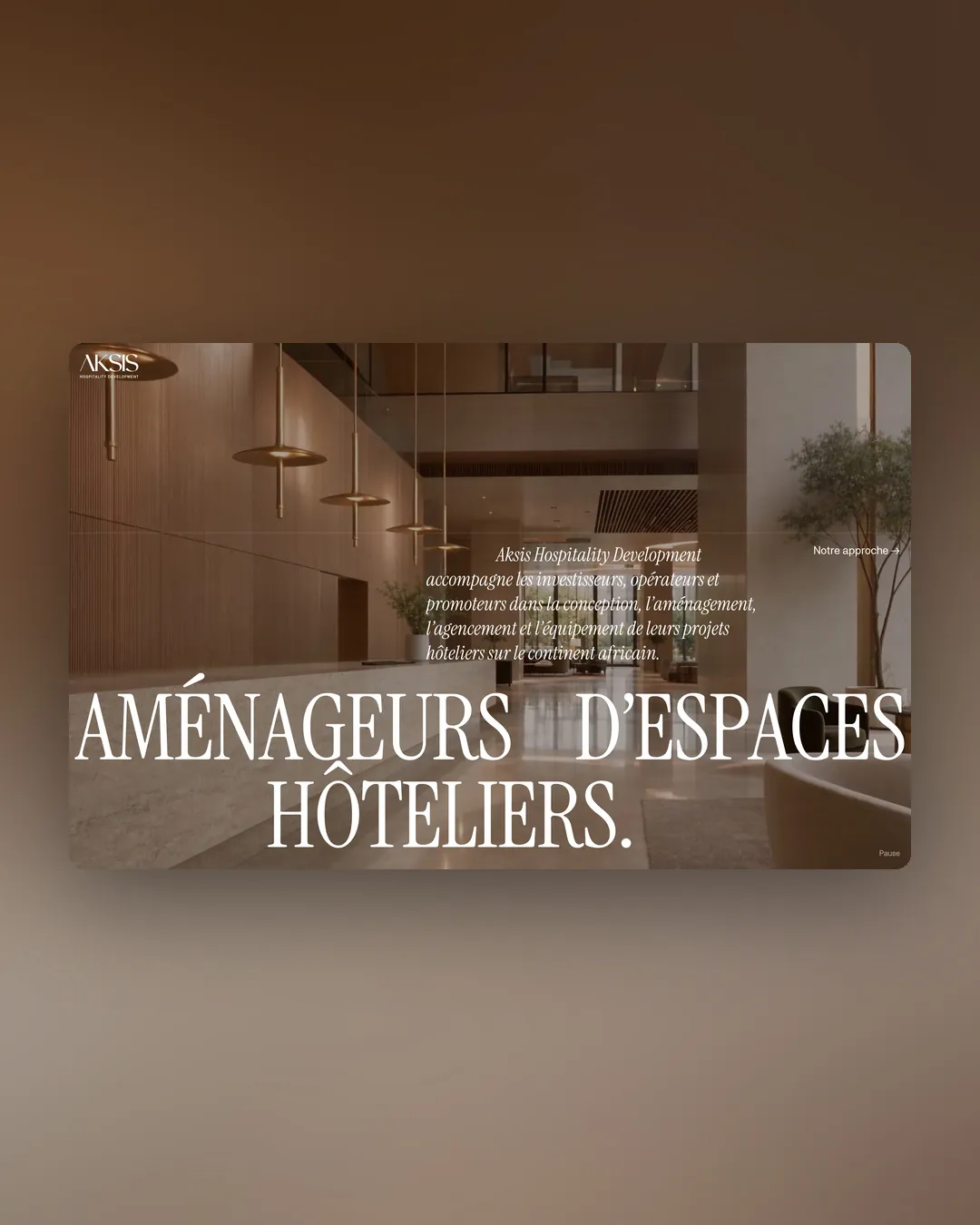 Aksis Hospitality Development website by We Developz: Brand Presence · Web Design · Development