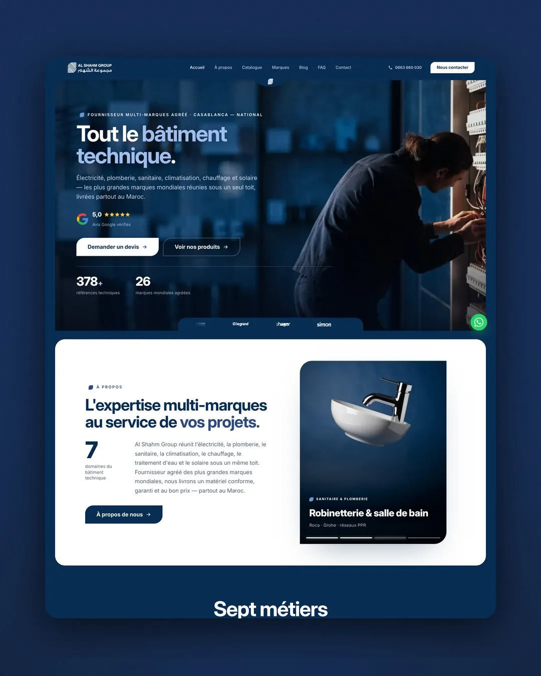 Al Shahm Group: Web Design · Development · SEO by We Developz, screen 1