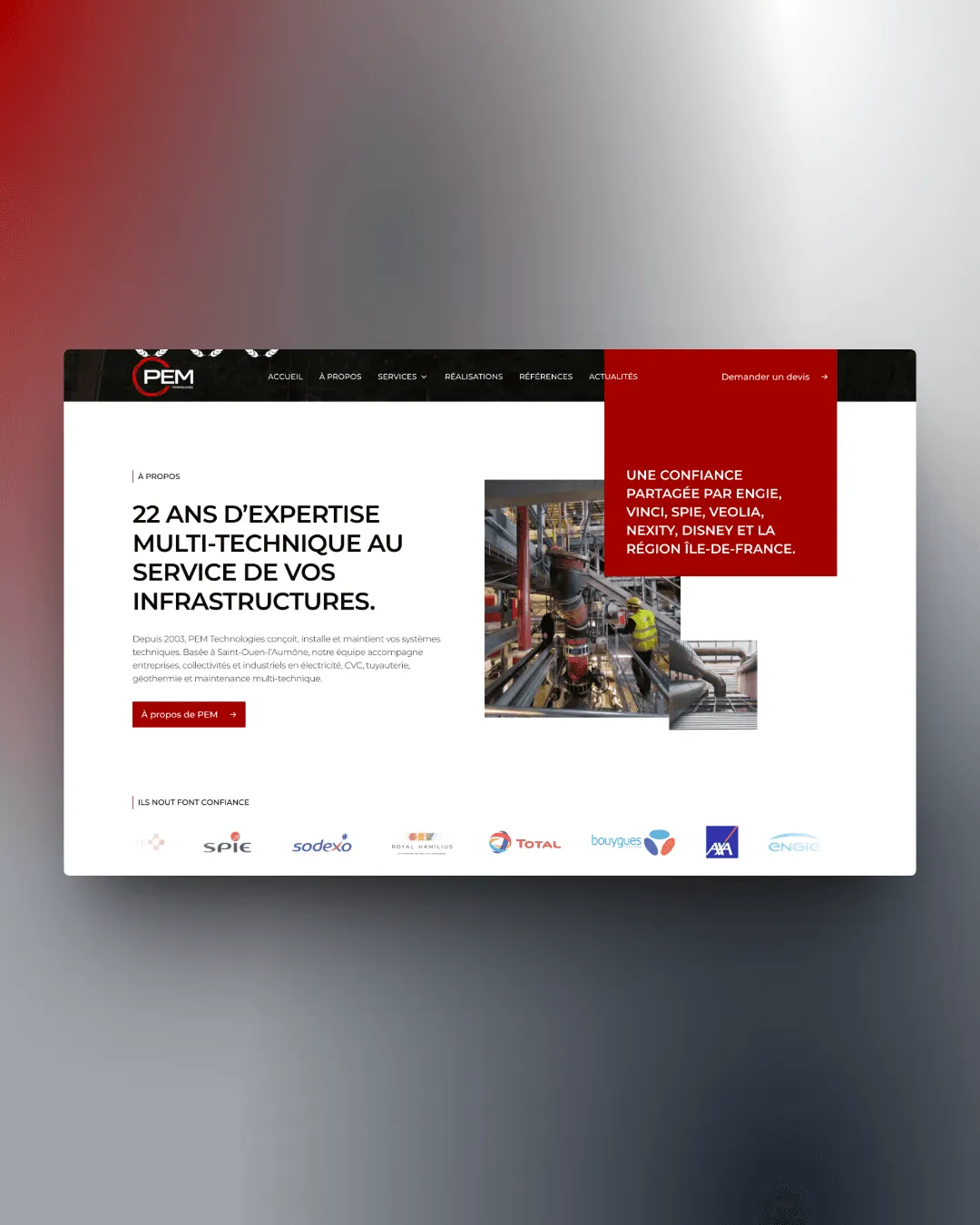 PEM Technologies Redesign: Branding · Design · Development by We Developz, screen 3
