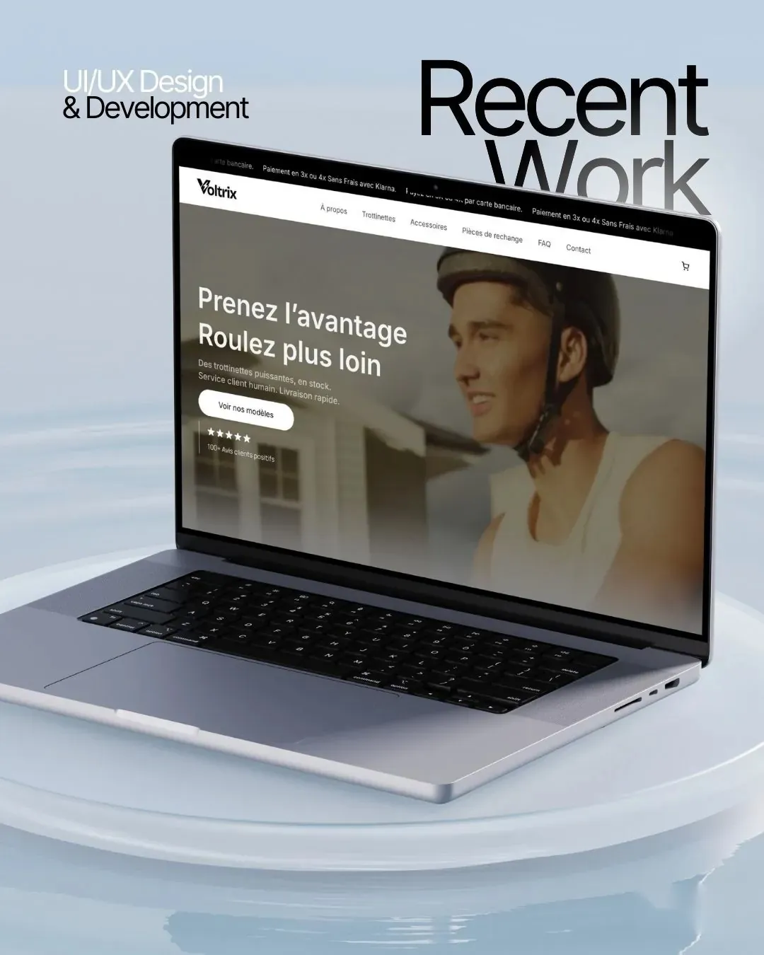 Voltrix Premium Experience: Design · Development by We Developz, screen 2